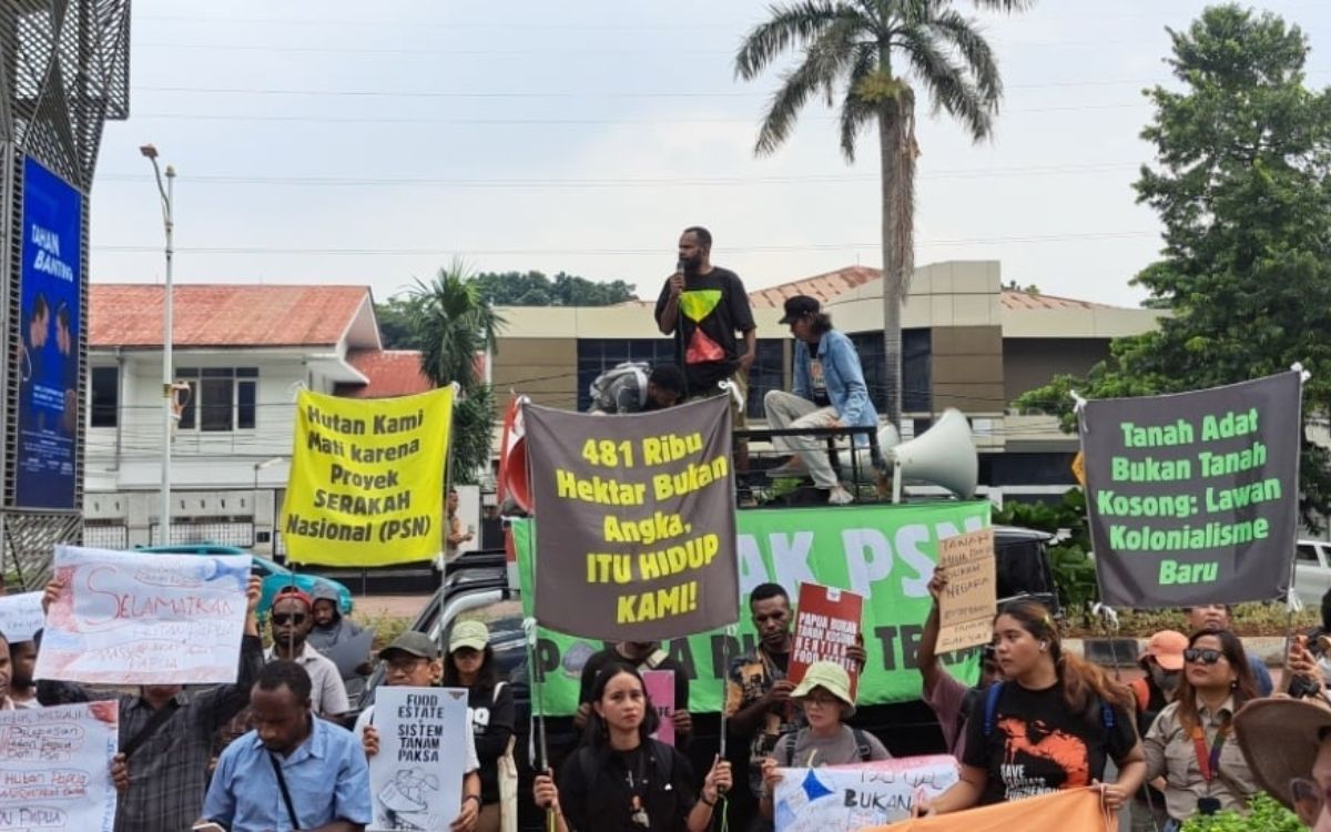 Solidaritas Merauke Desak Pemerintah Cabut PSN di Papua Selatan: “Hutan Kami Bukan Tanah Kosong”