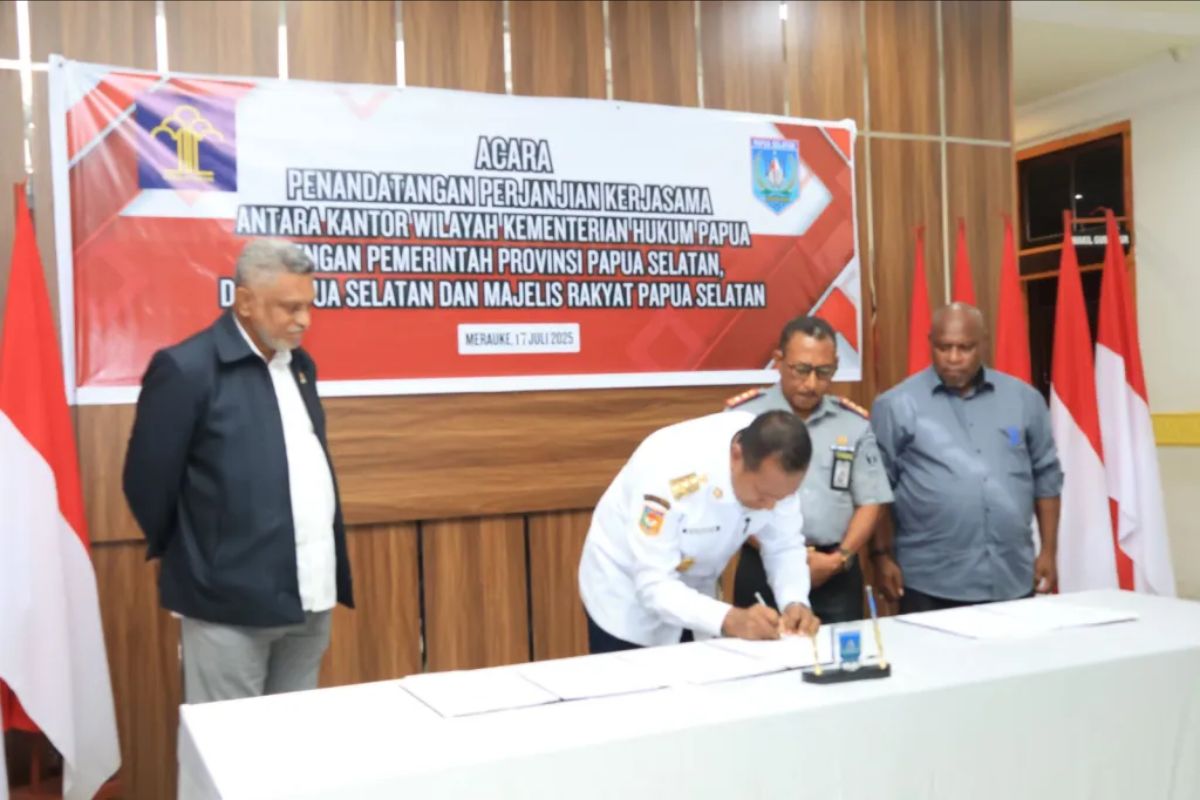 Pemprov Papua Selatan dan Kemenkumham Sepakati Kerja Sama Penyusunan Regulasi Daerah