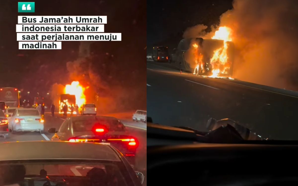 Bus Jamaah Umrah Indonesia Terbakar di Arab Saudi, Begini Kondisi Terkini di Lokasi