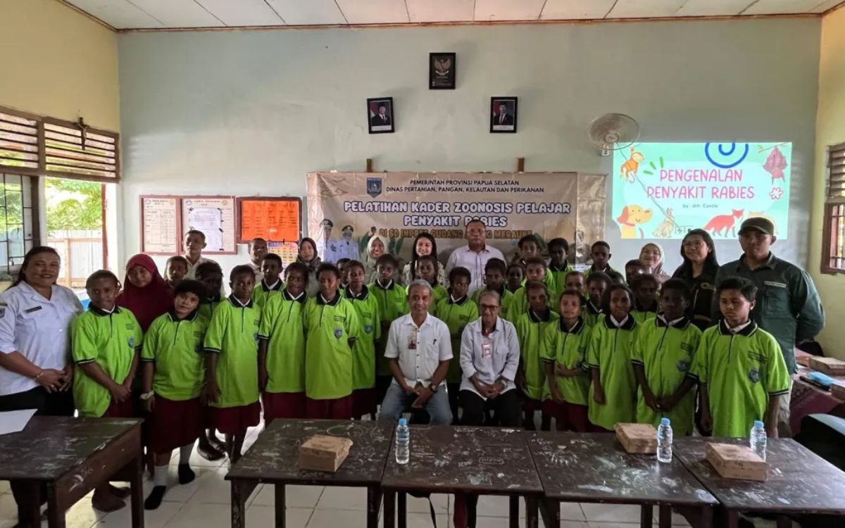 Edukasi Rabies Sejak Dini, Dinas Pertanian Papua Selatan Gelar Program Goes To School