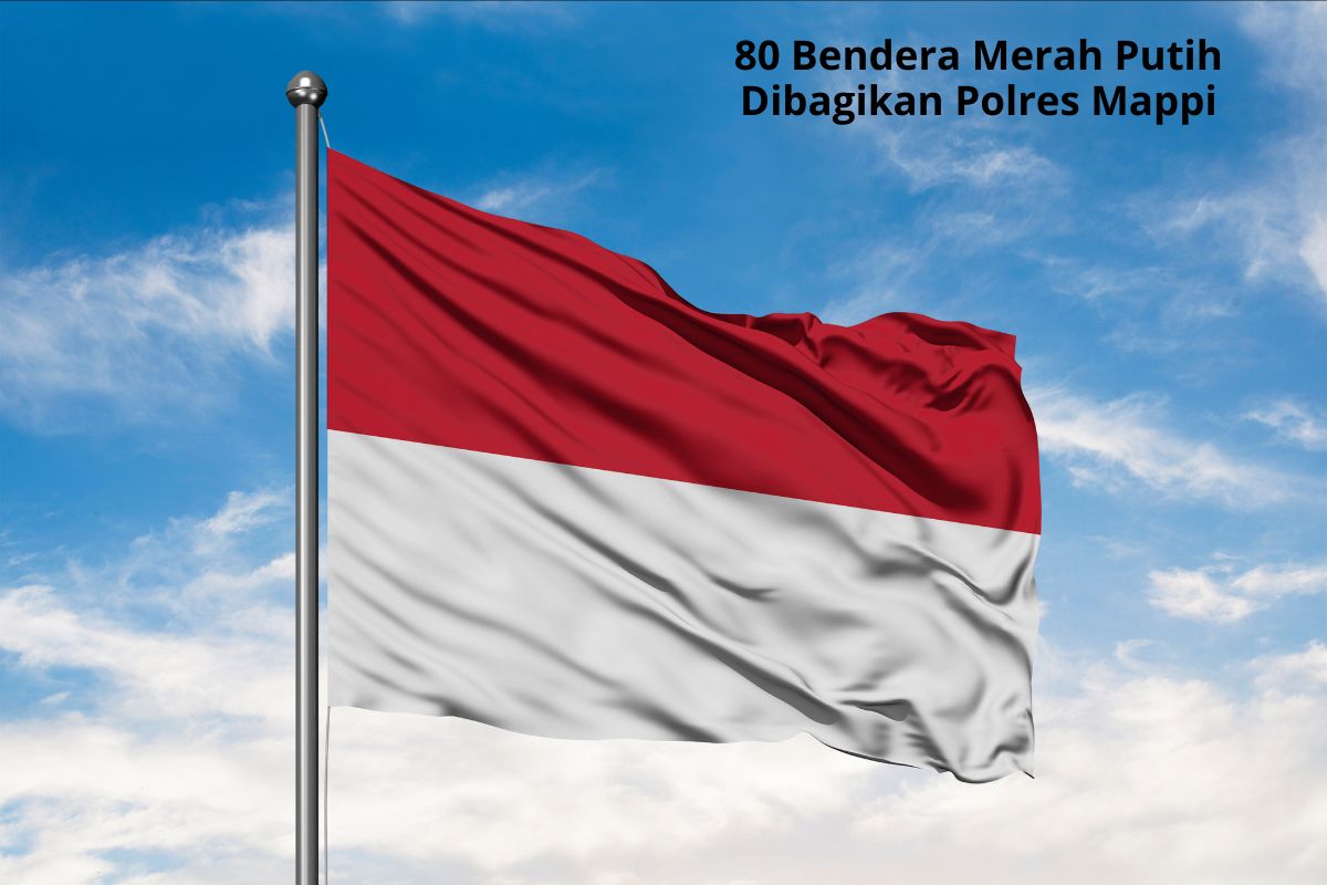 Sambut HUT RI ke-80, Polres Mappi Bagikan 80 Bendera Merah Putih ke Warga