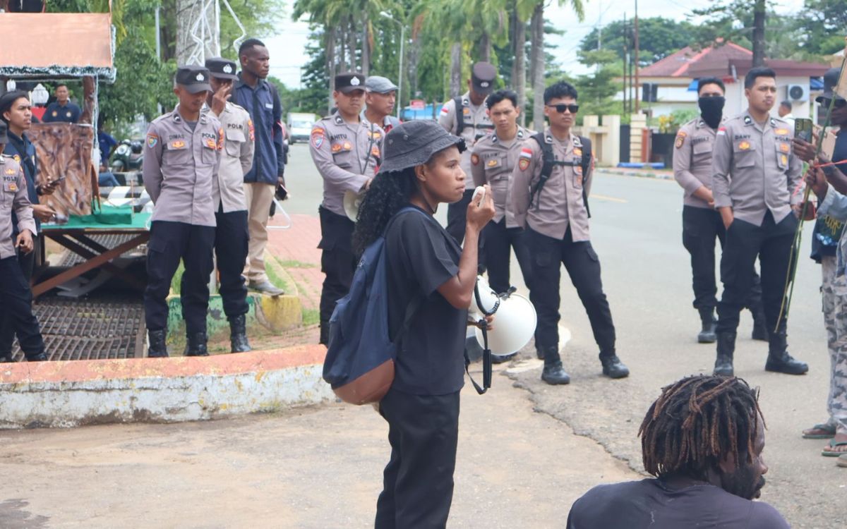 Pengamanan Aksi Damai Hari HAM Sedunia di Merauke Berjalan Tertib dan Kondusif