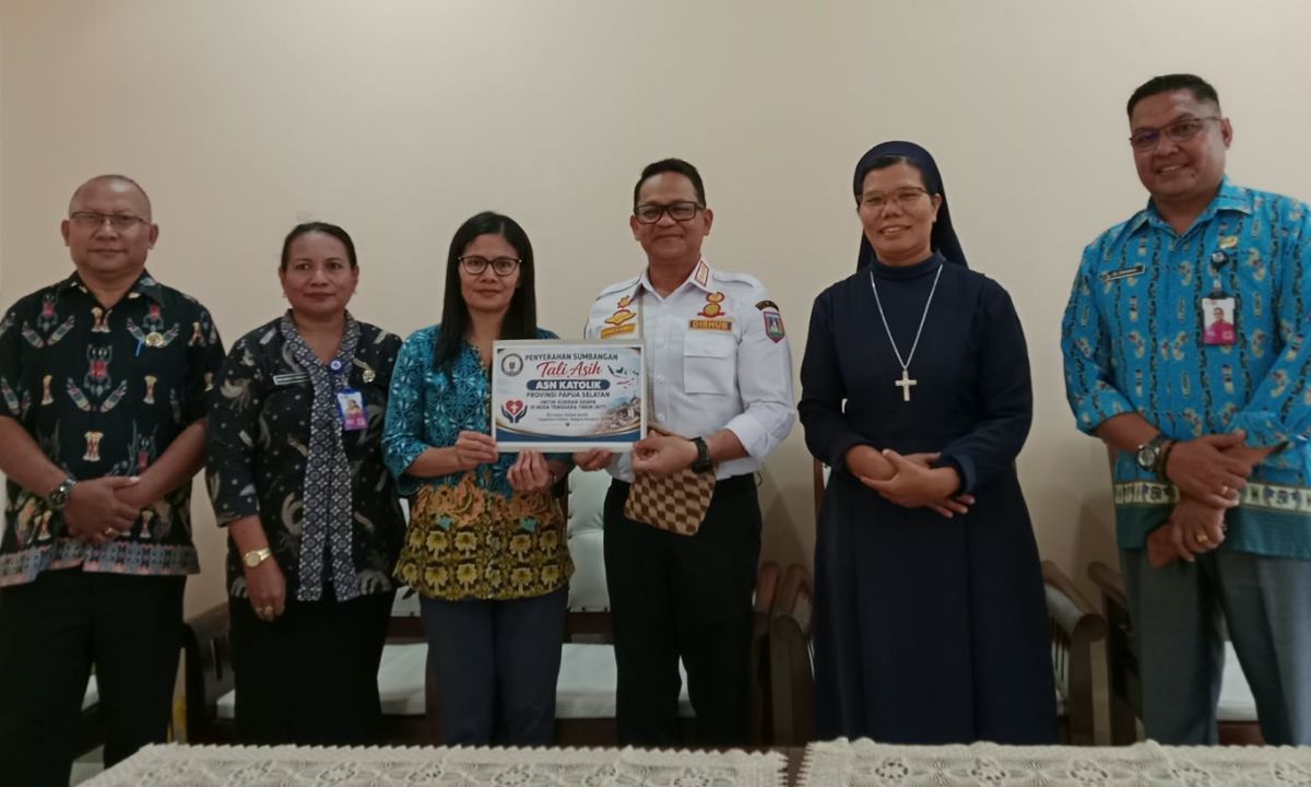 Wujud Nyata Kepedulian, ASN Katolik Papua Selatan Salurkan Bantuan Rp22,3 Juta untuk Bencana NTT