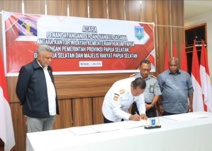 Pemprov Papua Selatan dan Kemenkumham Sepakati Kerja Sama Penyusunan Regulasi Daerah