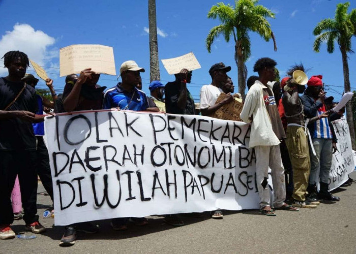 Aksi Komasdeling di Kantor Gubernur Papua Selatan, Paskalis Imadawa Dorong Forum Resmi untuk Solusi Bersama
