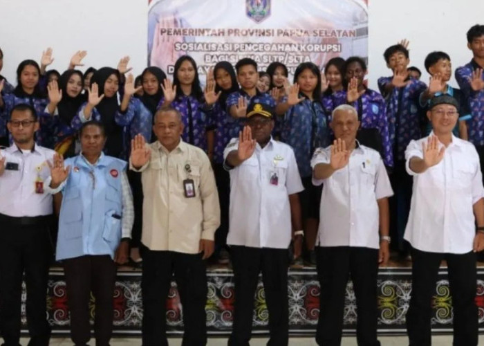Tanamkan Integritas Sejak Dini, Pemprov Papua Selatan Sosialisasi Antikorupsi di SMAN 1 Kurik