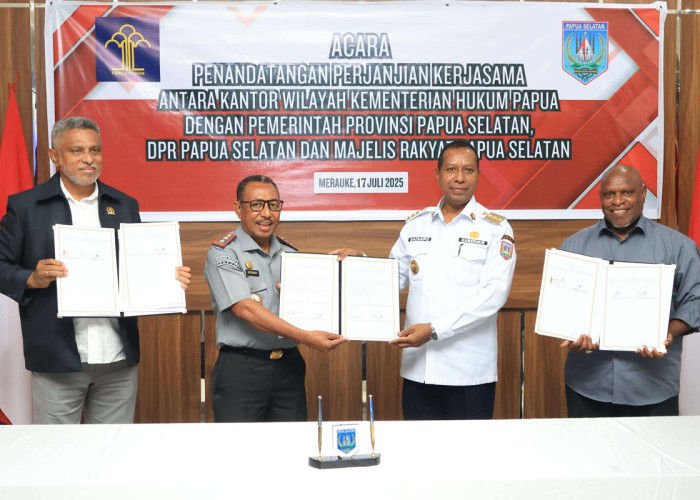 Percepat Regulasi Daerah, Papua Selatan Teken Kerjasama Hukum Strategis