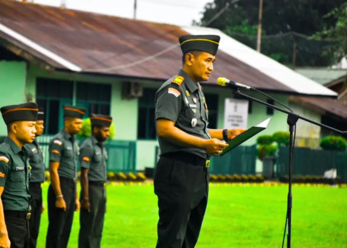 Upacara Bendera Mingguan, Prajurit Kodim Merauke Teguhkan Semangat Nasionalisme