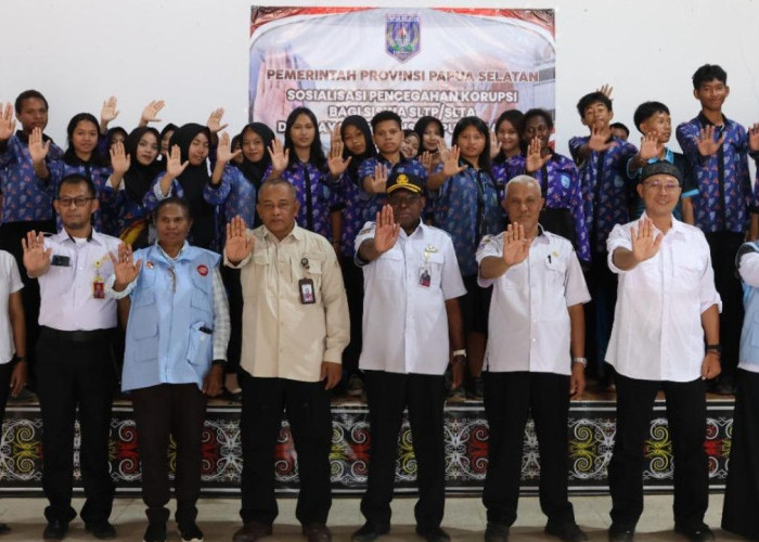 Cetak Generasi Berintegritas, Sekda Papua Selatan Gelar Pendidikan Antikorupsi di SMAN 1 Kurik