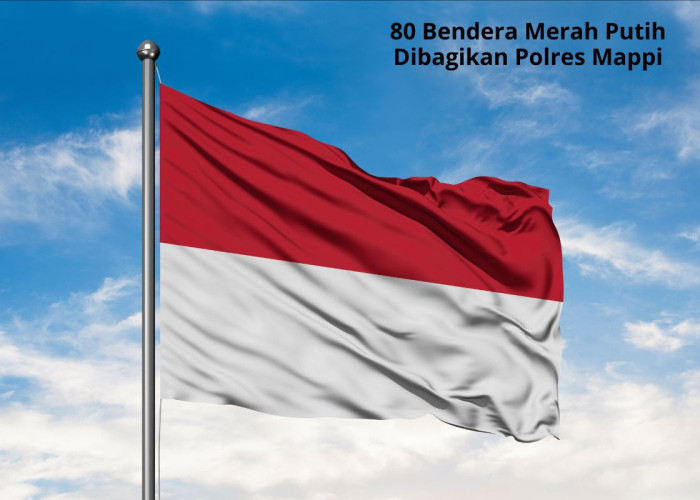 Sambut HUT RI ke-80, Polres Mappi Bagikan 80 Bendera Merah Putih ke Warga