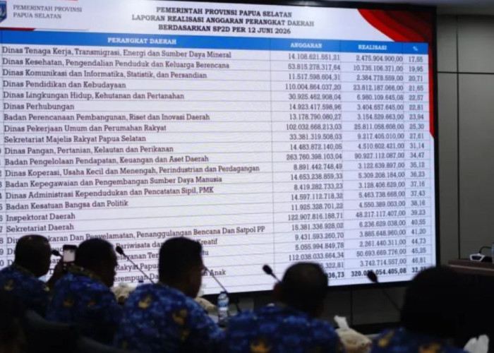 Evaluasi Serapan Anggaran, Gubernur Apolo Safanpo Warning OPD Papua Selatan yang Masih di Bawah 30 Persen