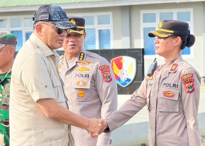 Sinergi TNI-Polri Kawal Kunjungan Kerja Menhan RI di Papua Selatan