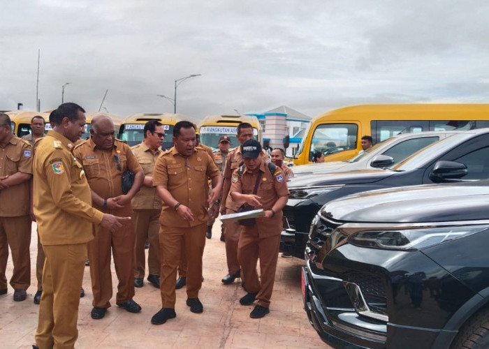 Targetkan Opini WTP Pertama, Pemprov Papua Selatan Gelar Apel Kendaraan Dinas di Salor